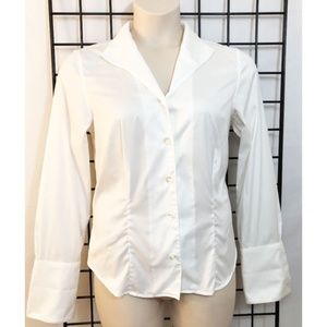 Mary McFadden White Blouse Classic French Cuffs